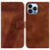 iPhone 13 Pro Seven-shaped Embossed Leather Phone Case - Brown