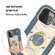 iPhone 13 Pro Shockproof Silicone + PC Protective Case with Dual-Ring Holder - Daisy Blue