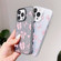 iPhone 13 Pro Silver Painting PC Hybrid TPU Phone Case - Bow Black