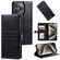 iPhone 13 Pro Simple 6-Card Wallet Leather Phone Case - Black