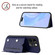 iPhone 13 Pro Skin Feel Four Card Slots Phone Case with Wrist Strap - Blue