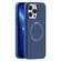 iPhone 13 Pro Skin Feel Frosted MagSafe Magnetic Holder Phone Case - Dark Blue
