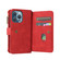 iPhone 13 Pro Skin Feel PU + TPU Horizontal Flip Leather Case with Holder & 15 Cards Slot & Wallet & Zipper Pocket & Lanyard - Red