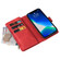 iPhone 13 Pro Skin Feel PU + TPU Horizontal Flip Leather Case with Holder & 15 Cards Slot & Wallet & Zipper Pocket & Lanyard - Red