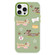 iPhone 13 Pro Skin Feeling Jelly TPU Hybrid PC Phone Case - Long Dog Green