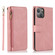 iPhone 13 Pro Skin-feel Crazy Horse Texture Zipper Wallet Bag Horizontal Flip Leather Case with Holder & Card Slots & Wallet & Lanyard - Rose Gold