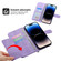 iPhone 13 Pro Skin-feel Flowers Embossed Wallet Leather Phone Case - Purple