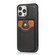 iPhone 13 Pro Soft Skin Leather Wallet Bag Phone Case - Black