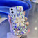 iPhone 13 Pro Sunflower Holder Hand-set Diamond PC Phone Case - Purple
