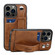 iPhone 13 Pro Suteni 215 Wrist Strap PU Phone Case - Brown