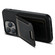 iPhone 13 Pro Suteni H03 Litchi Leather Card Bag Stand Back Phone Case - Black
