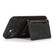 iPhone 13 Pro Three-fold Leather Phone Case with Card Slot & Wallet & Holder - Black