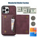 iPhone 13 Pro Three-fold RFID Leather Phone Case with Lanyard - Red