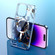 iPhone 13 Pro Transparent Double Sided Magsafe Phone Case - Sky Blue Flower