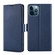 iPhone 13 Pro Ultra-thin Voltage Side Buckle PU + TPU Horizontal Flip Leather Case with Holder & Card Slot - Blue
