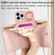 iPhone 13 Pro VIETAO Ring Holder Wallet PU Phone Case with Lanyard - Pink
