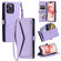iPhone 13 Pro Wallet Multi-card Slot Leather Phone Case with Lanyard - Purple