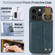 iPhone 13 Pro Wristband Leather Back Phone Case - Blue