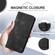 iPhone 13 Pro YX0080 Grid Butterfly Embossed Pattern Flip Leather Phone Case with Lanyard - Black