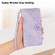 iPhone 13 Pro YX0080 Grid Butterfly Embossed Pattern Flip Leather Phone Case with Lanyard - Light Purple
