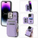 iPhone 13 Pro Zipper Card Slots RFID Phone Case - Purple