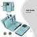iPhone 13 Pro Zipper Wallet Magnetic Detachable Leather Phone Case - Blue