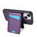 iPhone 13 / 14 Skin Feel Detachable Card Bag Magsafe Phone Case - Purple