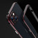 iPhone 13 Aurora Series Lens Protector + Metal Frame Protective Case - Black Red
