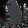 iPhone 13 Aurora Series Lens Protector + Metal Frame Protective Case - Black Red