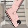iPhone 13 Button Card Bag RFID Anti-theft Phone Case - Pink