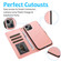 iPhone 13 Calf Texture 2 in 1 Detachable Magnetic Back Cover Horizontal Flip Leather Case with Holder & Card Slots & Wallet & Photo Frame - Rose Gold