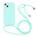iPhone 13 Candy Colors TPU Protective Case with Lanyard - Mint Green