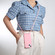iPhone 13 Candy Colors TPU Protective Case with Lanyard - Pink