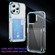 iPhone 13 Card Holder Acrylic Hybrid TPU Phone Case - Transparent Blue