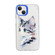 iPhone 13 Cartoon Animal Graffiti PC + TPU Phone Case - White Face Cat