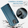 iPhone 13 CaseMe 023 Butterfly Buckle Litchi Texture RFID Anti-theft Leather Phone Case - Blue