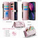 iPhone 13 CaseMe C36 Card Slots Zipper Wallet RFID Anti-theft Leather Phone Case - Pink