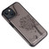 iPhone 13 Cat Tree Embossing Pattern Shockproof Phone Case - Gray
