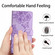 iPhone 13 Cherry Blossom Butterfly Skin Feel Embossed PU Phone Case - Purple