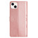 iPhone 13 Cherry Blossom Butterfly Skin Feel Embossed PU Phone Case - Rose Gold