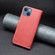 iPhone 13 Color Matching Double Sewing Thread Leather Case - Red