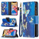 iPhone 13 Colored Drawing Pattern Zipper Horizontal Flip Leather Case with Holder & Card Slots & Wallet - Gold Butterfly
