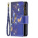iPhone 13 Colored Drawing Pattern Zipper Horizontal Flip Leather Case with Holder & Card Slots & Wallet - Purple Butterfly