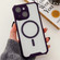 iPhone 13 Colorful Two-Color Lens Film MagSafe Magnetic Horn Acrylic+TPU Case - Purple