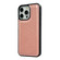 iPhone 13 Cowhide Texture Back Cover Phone Case - Rose Gold