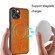 iPhone 13 Crazy Horse Cowhide Leather Magnetic Phone Case - Dark Green