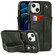 iPhone 13 Crazy Horse Texture Shockproof TPU + PU Leather Case with Card Slot & Wrist Strap Holder - Emerald Green