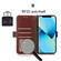 iPhone 13 Crazy Horse Top Layer Cowhide Leather Phone Case - Brown