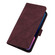 iPhone 13 Crossbody 3D Embossed Flip Leather Phone Case - Wine Red