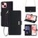 iPhone 13 Crossbody Chain Leather Phone Case - Black